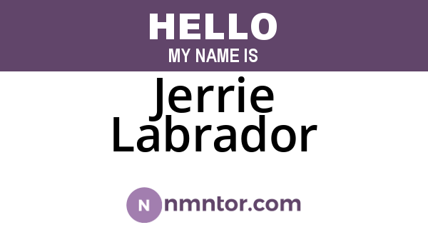 Jerrie Labrador