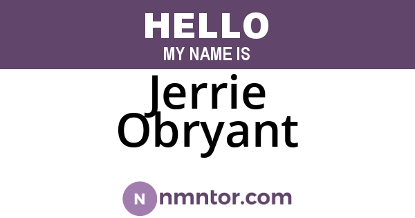 Jerrie Obryant