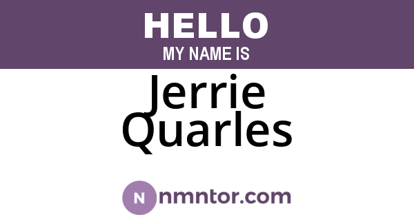 Jerrie Quarles