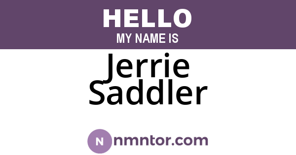 Jerrie Saddler