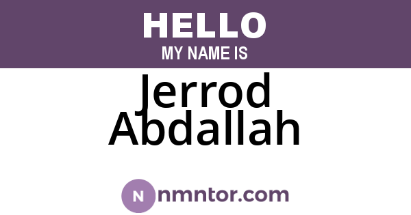 Jerrod Abdallah