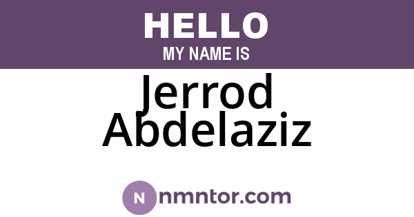 Jerrod Abdelaziz