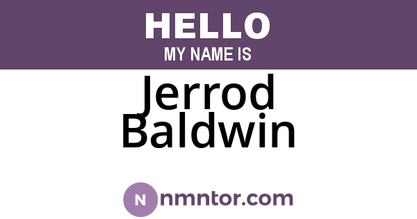 Jerrod Baldwin