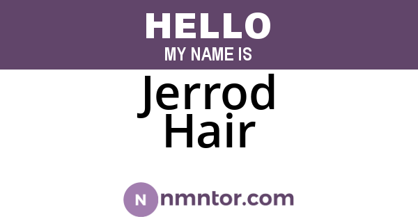 Jerrod Hair