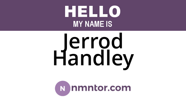 Jerrod Handley
