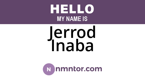 Jerrod Inaba