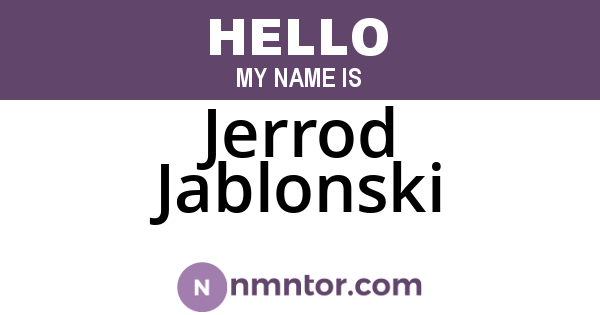 Jerrod Jablonski