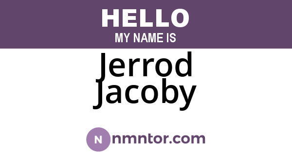 Jerrod Jacoby
