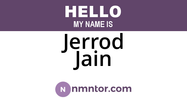 Jerrod Jain