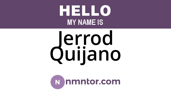 Jerrod Quijano