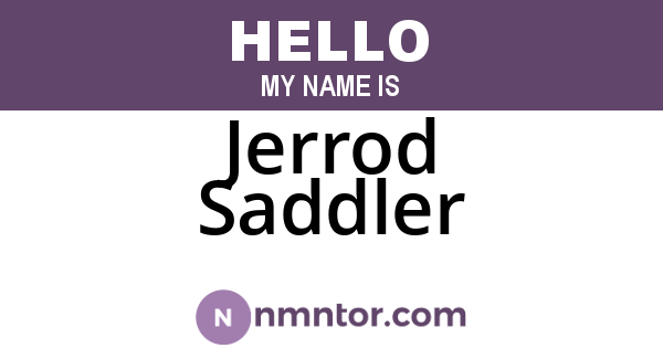 Jerrod Saddler