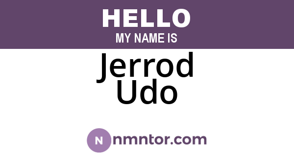 Jerrod Udo