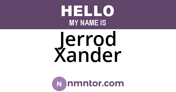 Jerrod Xander