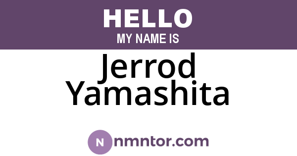 Jerrod Yamashita