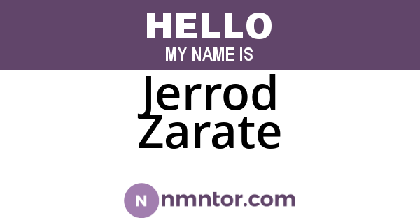Jerrod Zarate