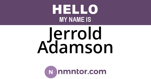 Jerrold Adamson