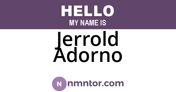 Jerrold Adorno