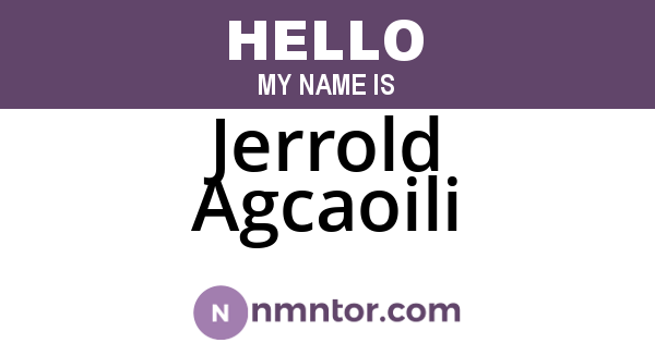 Jerrold Agcaoili