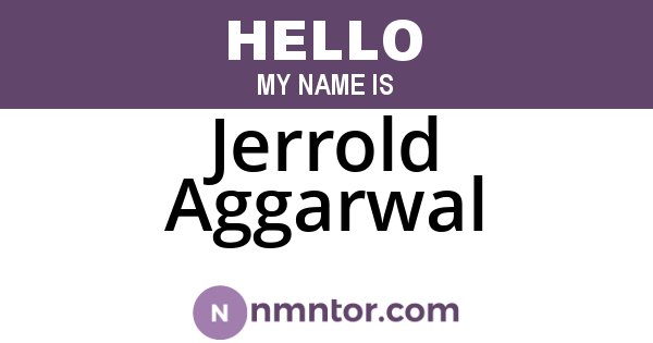 Jerrold Aggarwal