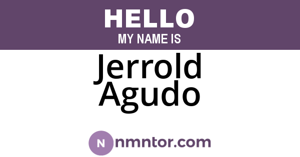 Jerrold Agudo