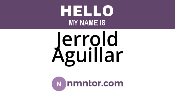 Jerrold Aguillar