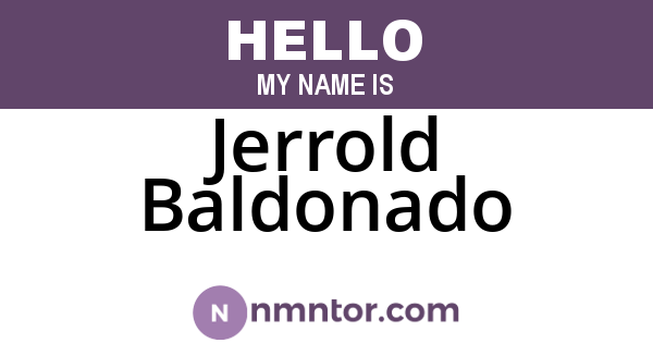 Jerrold Baldonado