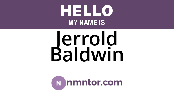 Jerrold Baldwin