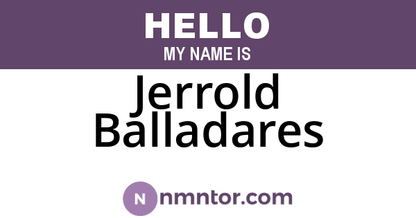 Jerrold Balladares