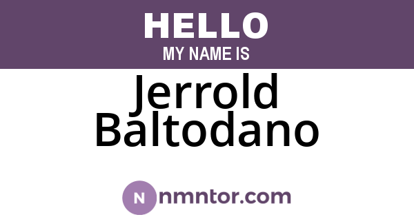 Jerrold Baltodano