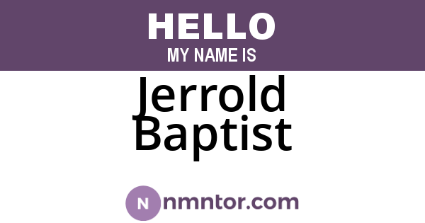 Jerrold Baptist