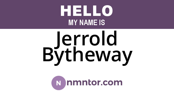 Jerrold Bytheway