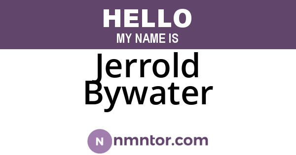 Jerrold Bywater