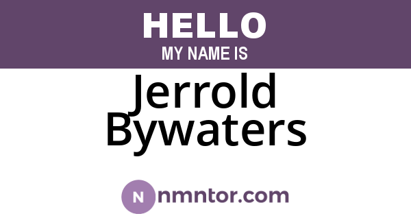 Jerrold Bywaters