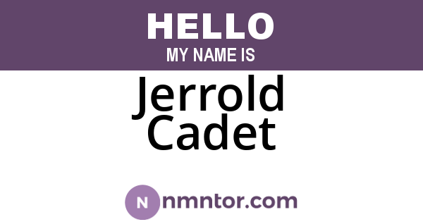 Jerrold Cadet