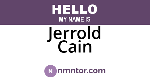Jerrold Cain