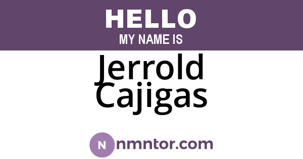 Jerrold Cajigas