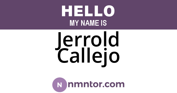 Jerrold Callejo