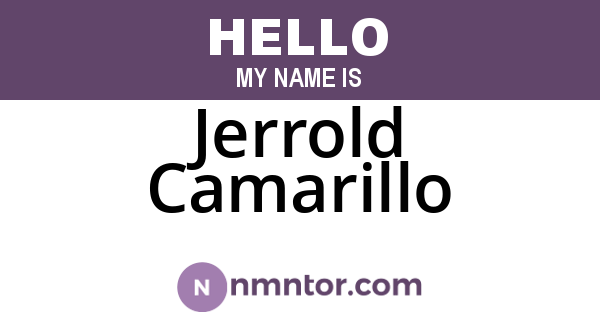 Jerrold Camarillo