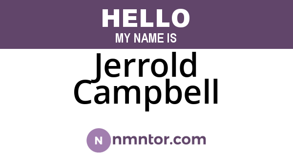 Jerrold Campbell