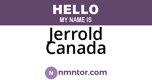 Jerrold Canada