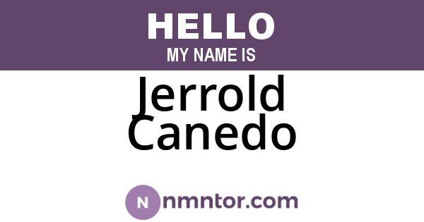 Jerrold Canedo
