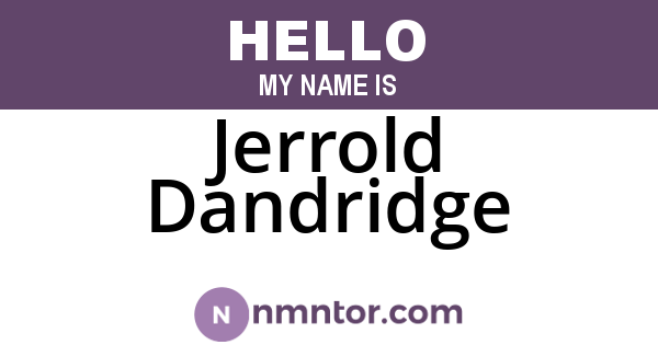 Jerrold Dandridge
