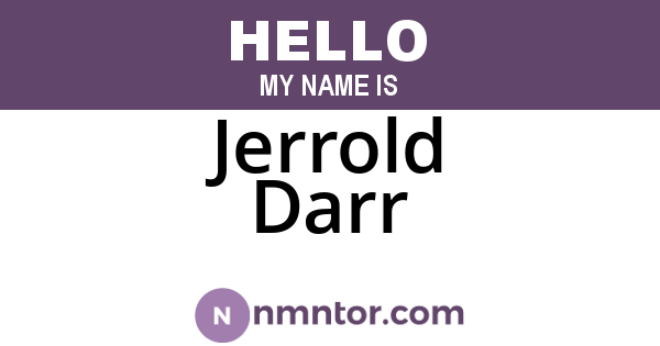Jerrold Darr