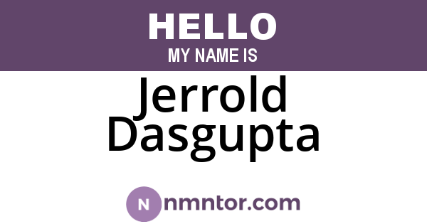 Jerrold Dasgupta