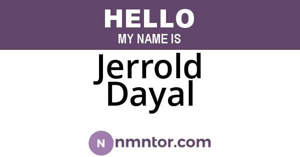 Jerrold Dayal