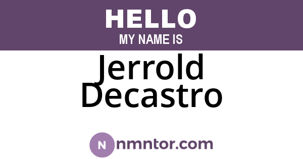 Jerrold Decastro
