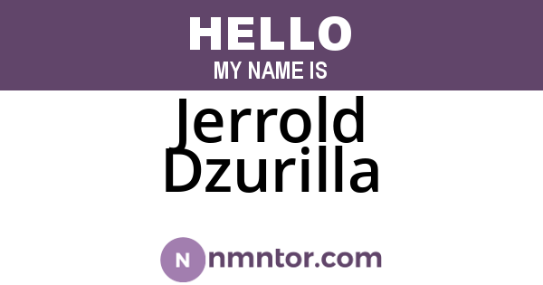 Jerrold Dzurilla