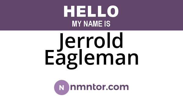 Jerrold Eagleman
