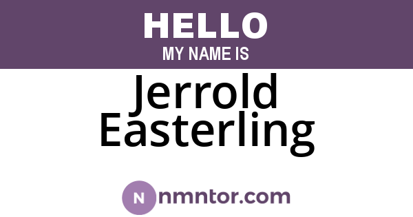 Jerrold Easterling