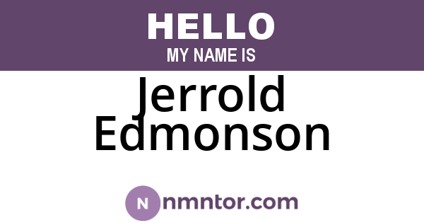 Jerrold Edmonson
